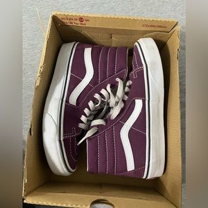 Vans Sk8-Hi Grape White/True White Kids/Men size 3.5- Womens size 5.0